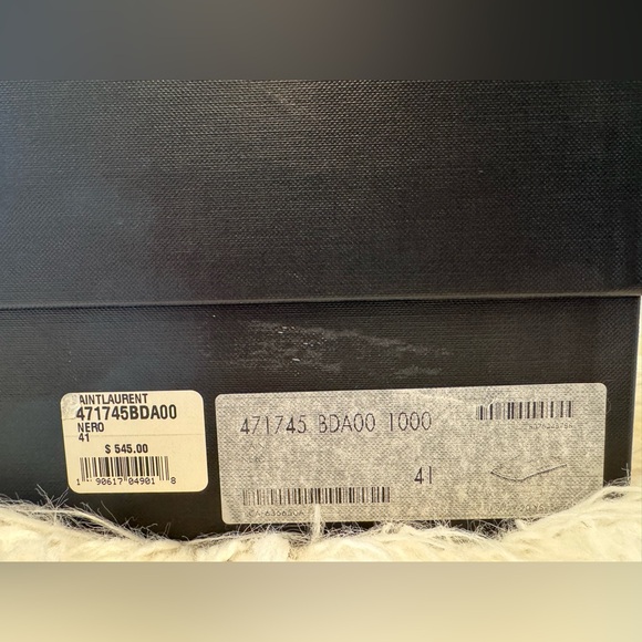 Yves Saint Laurent YSL Black Nero Leather Slides Mens Size 41 - Picture 8 of 10